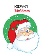 30pcs/lot Christmas Printed Resin Flatback DIY Decoration Crafts Accessories R0292 R0293 R0294: R02931