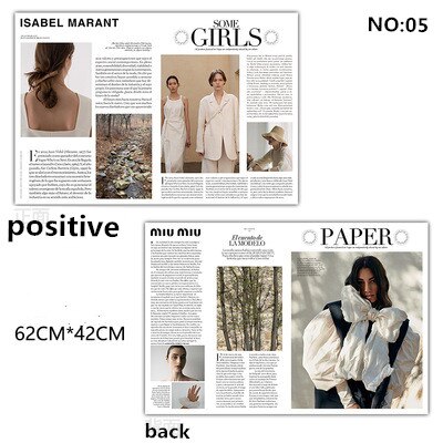 1Pcs Retro Engels Krant Oude Krant Bloem Inpakpapier Foto Props Cosmetische Bakken Voedsel Schieten Decoratie Artikelen: NO 05