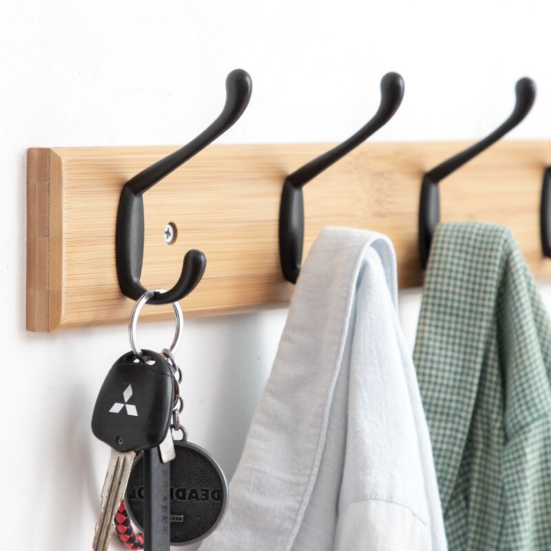 Gancho de parede de madeira ganchos de gancho de chave de armazenamento de roupas organizador de parede de metal ganchos duplos para pendurar roupas decoração para casa