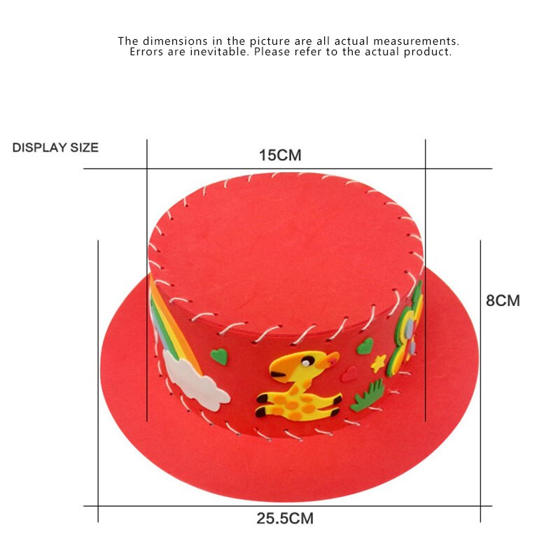 Chapeau tissé en papier mousse EVA créative, 1 pièce, motifs de fleurs et d&#39;étoiles, Art de maternelle, bricolage pour enfants, jouets artisanaux, décorations de fête,