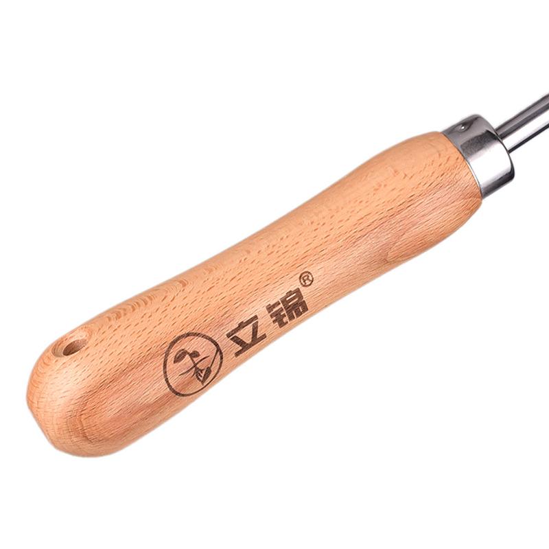 Garden Multipurpose Root Removing Shovel Root Remover Durable Stainless Steel Weeding Sickle Manual Weeder With Wooden Handle