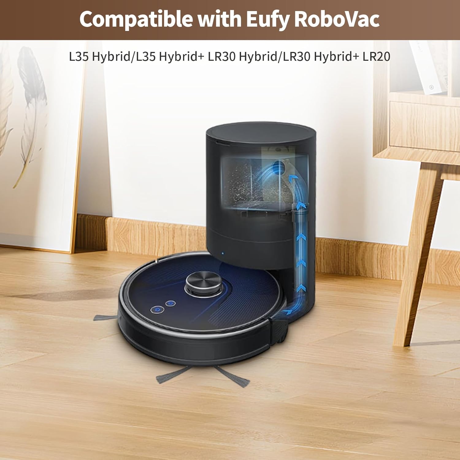 Replacement Dust Bags for Eufy RoboVac L35 Hybrid/L35 Hybrid+ LR30 Hybrid/LR30 Hybrid+ LR20 Auto-Empty Station