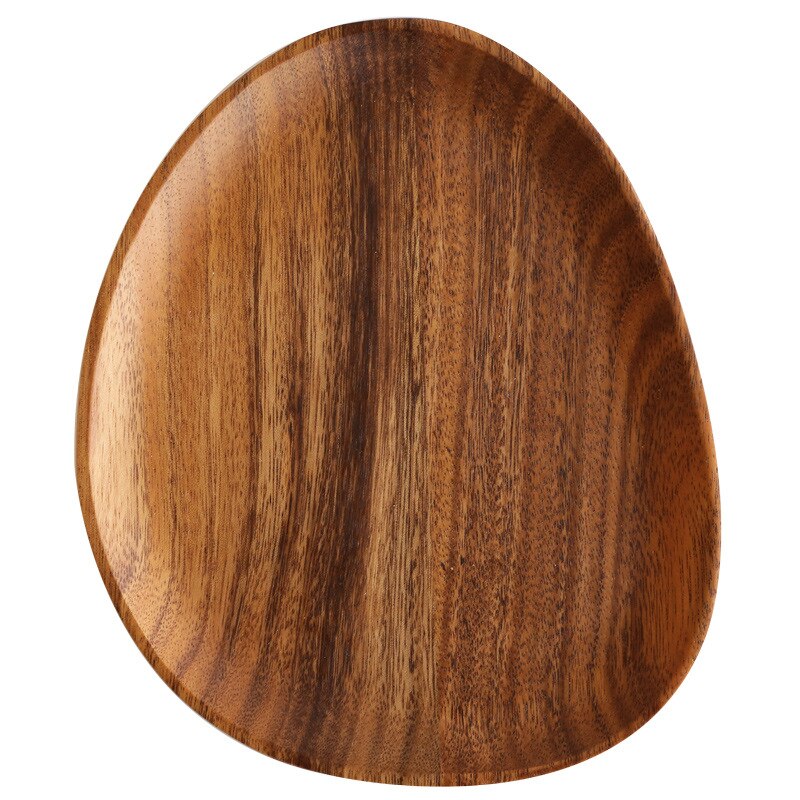 Massief Houten Onregelmatige Acacia Houten Plaat Houten Plaat Eenvoudige Stijl Snacks Dessertbord Taart Plaat Fruitschaal Hout Lade
