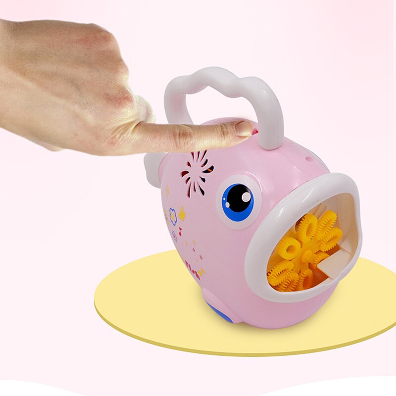 Elektrische Tragbare Blase Fisch Kinder Beleuchtung Musik Automatische Blase Maschine Blasen Blase Spielzeug Outdoor Indoor