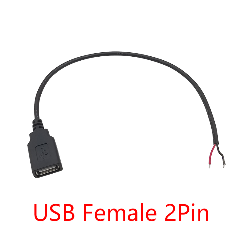 2 Stück 5V USB-Netzteil kabel 2-polig 4-polig USB 2.0a Buchse Stecker Buchse Ladegerät Ladekabel Verlängerung stecker 2,0 m/1m/2m: dunkel Grau / Unter 5 Stücke