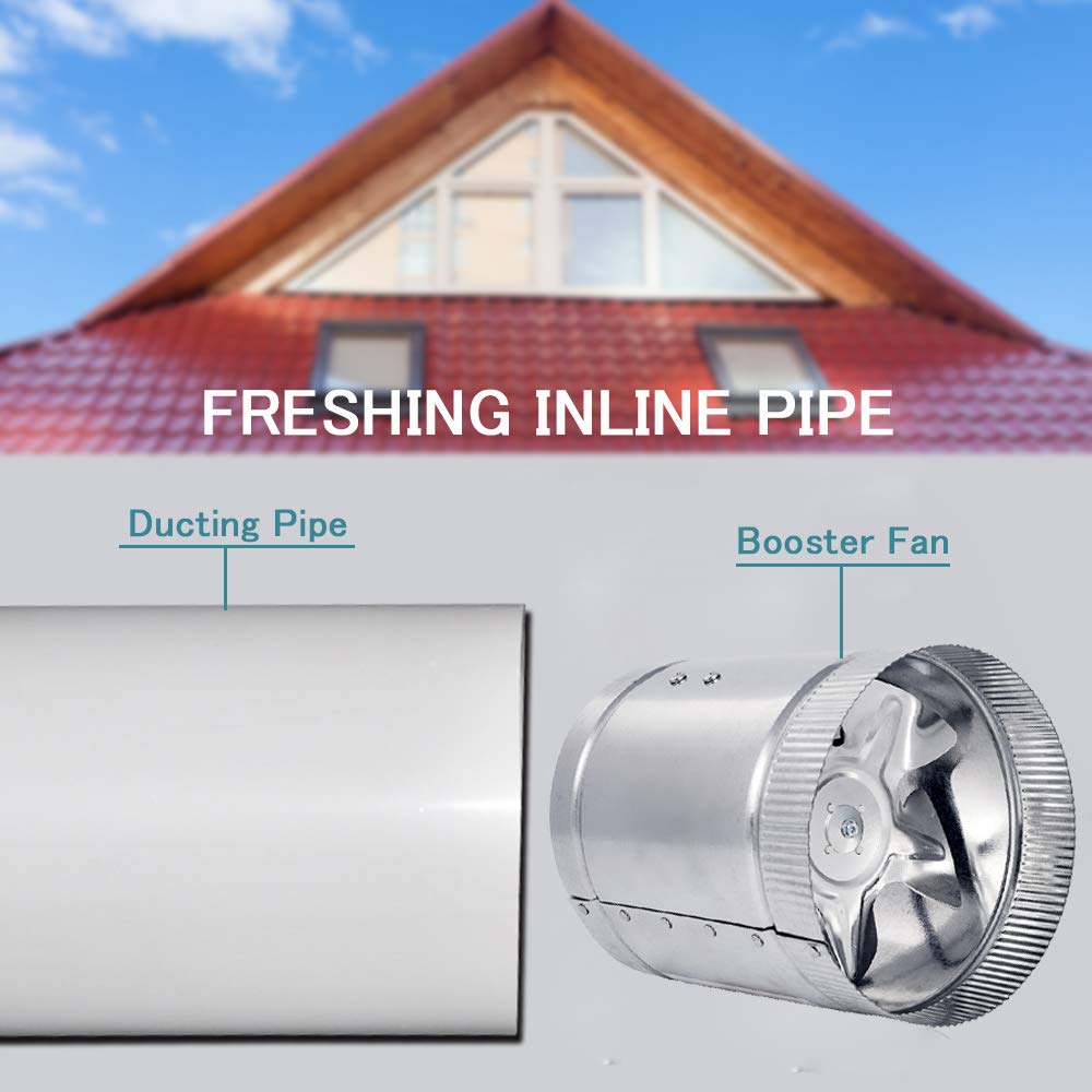 4''6'' Silent Inline Duct Fan Air Extractor For Kitchen Hood Exhaust Ventilation Outlet 110V 220V Ventilator 100cfm 240cfm