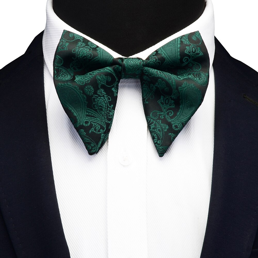 GUSLESON Paisley Bow Tie For Men Women Classic Big Bowtie For Party Wedding Bowknot Adult Mens Bowties Cravats Red Tie
