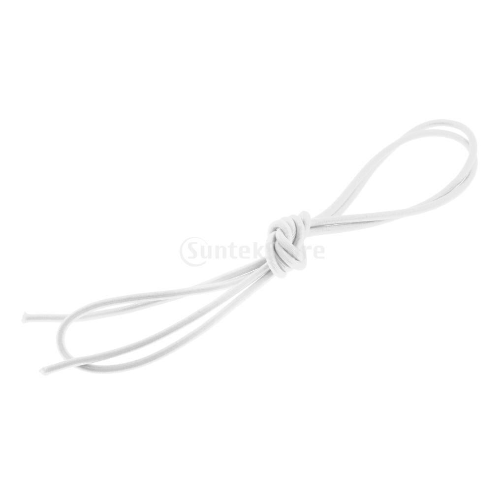 2mm Premium Marine Grade Elastic Bungee Rope Shock Cord Luggage Tie Down, Trailers, Boats, Roof Racks: White 2m