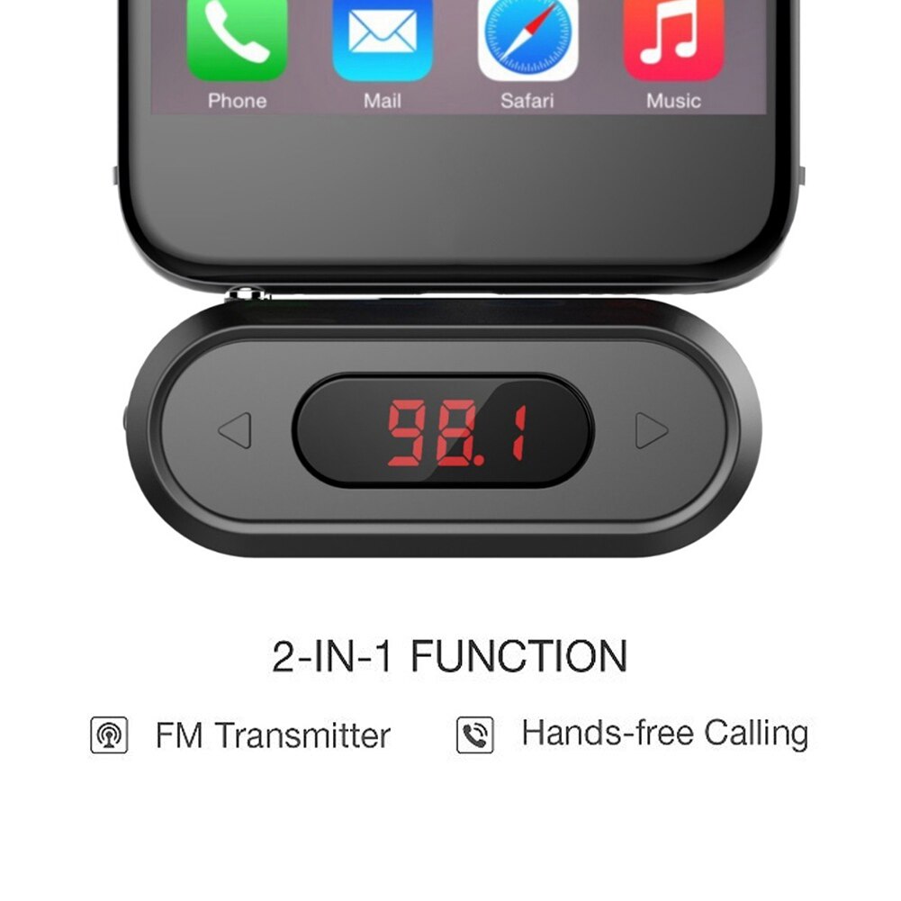 Universal Wireless FM Transmitter FM Radio Calling Radio 3.5mm Jack Adapter for IPhone IOS Android Car Speaker Car Accessories