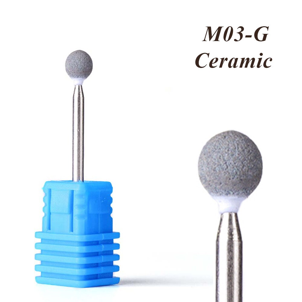 1 Pc Frezen Nail Boor Rubber Siliconen Keramische Polijsten Bestanden Gereedschap Voor Elektrische Manicure Pedicure Machine LA065-1: M03-G
