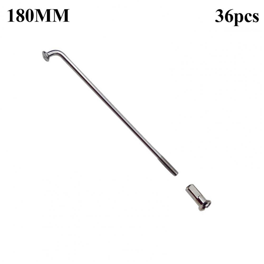 36Pcs E-Bike Wheel Tire Good Durable Long Lasting Mountain Bike Spokes for Bike Models. Bicycle Spokes Steel Spokes: 180mm