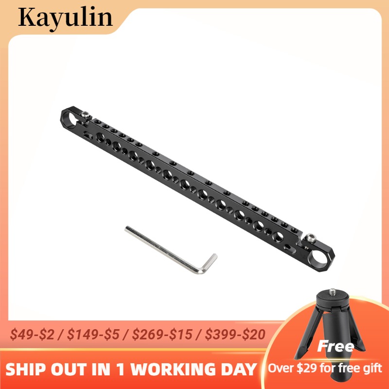 Kayulin 270mm lange Käse Bar Mit 15mm Stange Adapter Für Kamera &amp; Monitor Käfig Rig Aluminium