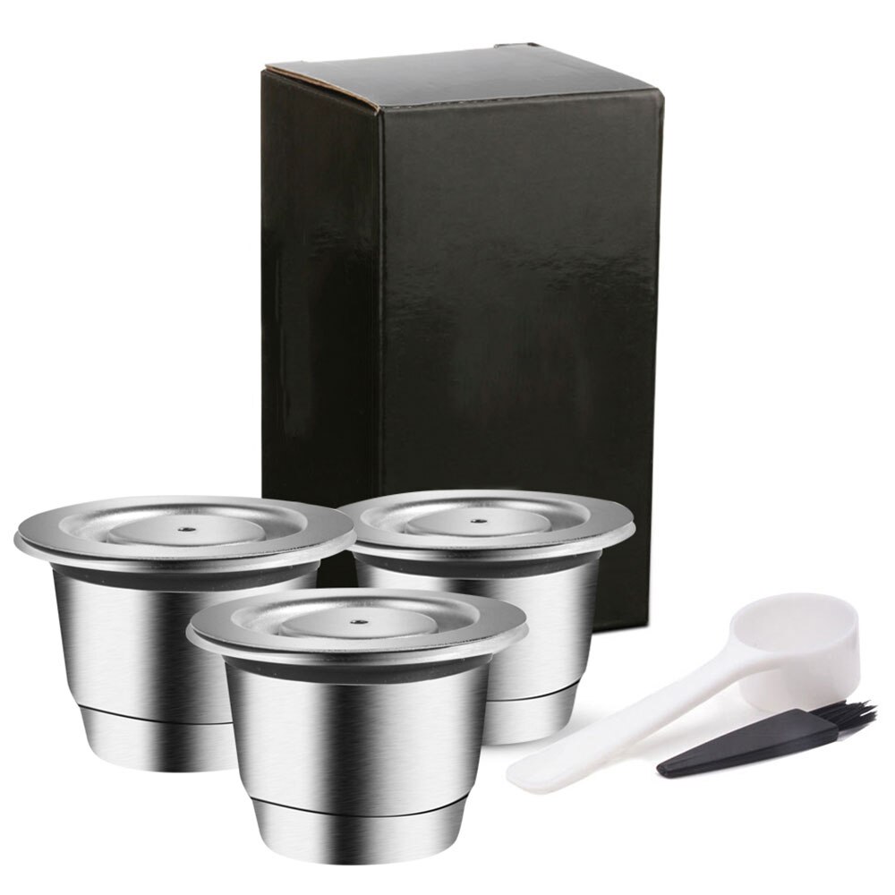 Refillable Coffee Capsules Refillable Filters Reusable Compatible With Nespresso Inissia capsula nespresso reutilizable: 3 capsules