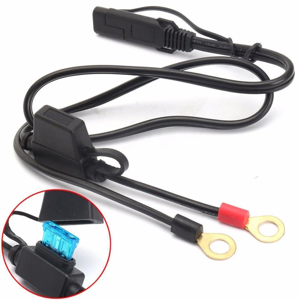 1 Pza SAE Cable de alimentación Terminal redondo de motocicleta Cable para circuito de batería de coche línea de carga de batería Solar Cables de conexión para camión RV