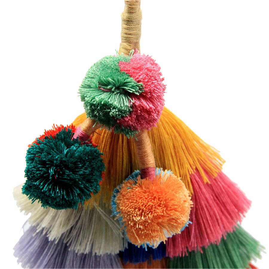 tassel pendant Bohemian handmade fur ball accessories female bag tassel keychain pendant