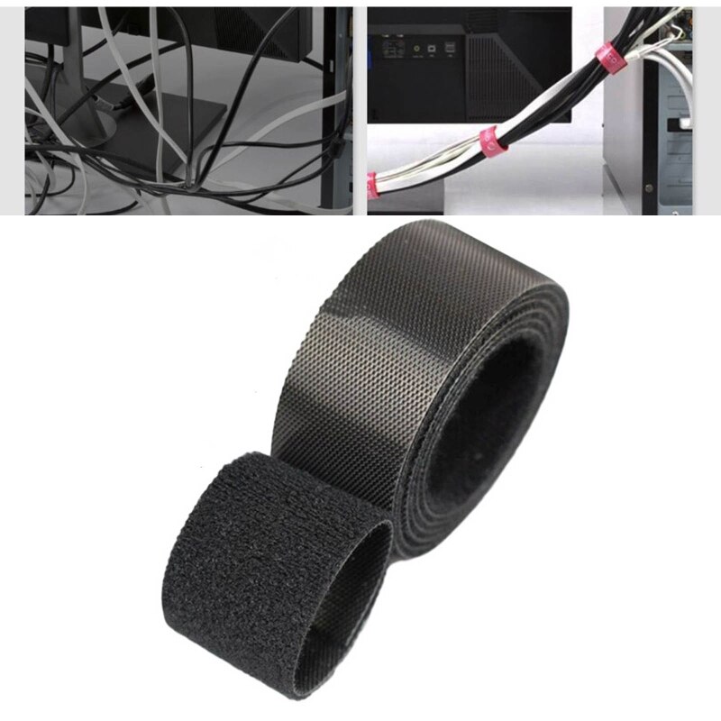 10M/Roll 12/20/30mm Velcros Strap Adhesive Fastener Tape Cable Ties Reusable Double Side Hook Loop Cable Tie Wires Management St