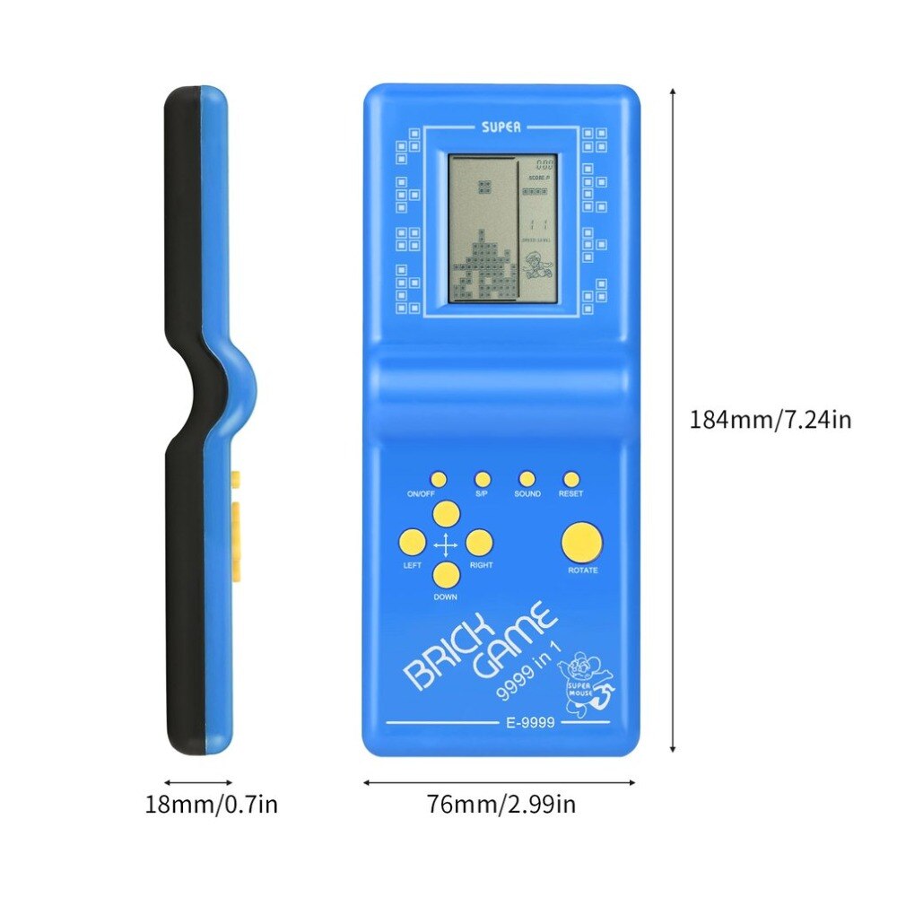 Lcd Game Elektronische Vintage Tetris Brick Handheld Arcade Pocket Speelgoed Tetris Brick Spel Voor Kinderen Educatief Speelgoed