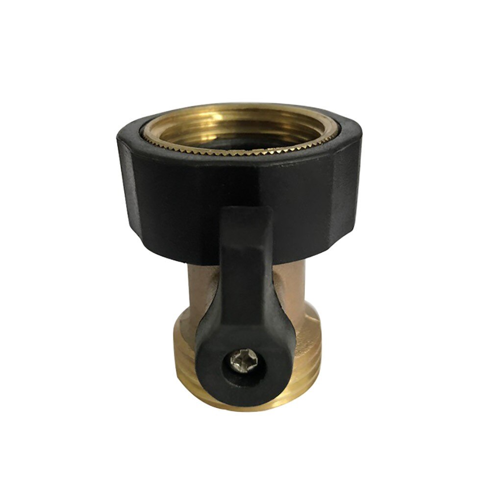 Super Heavy Duty 3/4 Inch Brass Water Shut Off Valve Garden Hose Connector