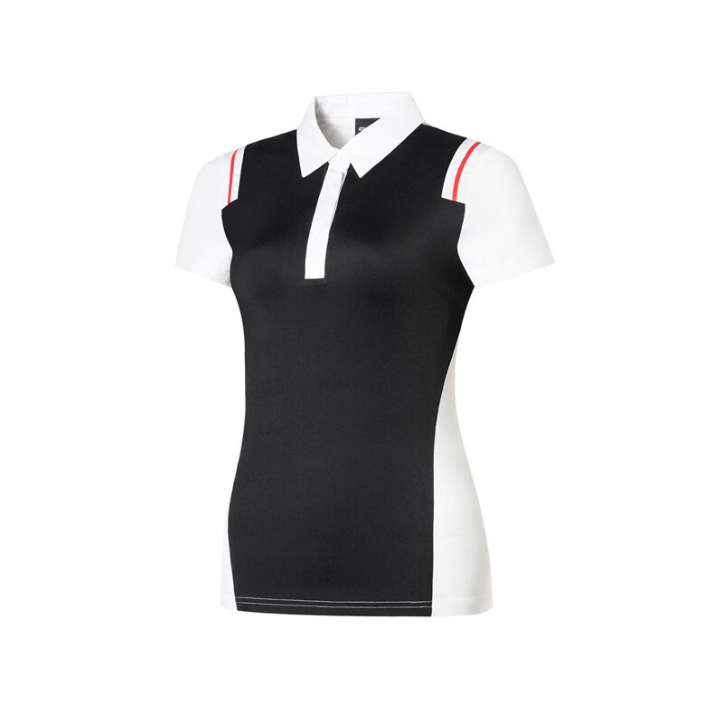 Camiseta de Golf para mujer, de manga corta Camiseta deportiva, Polo de Golf transpirable de secado rápido, novedad de: Black / XL