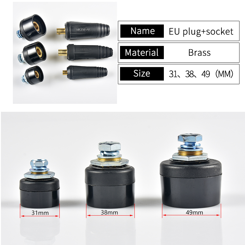 Europa Schweißen Maschine Schnelle Montage Weiblich Männlich Kabel klemme Buchse Stecker Adapter tig Inverter schweißen maschine werkzeuge