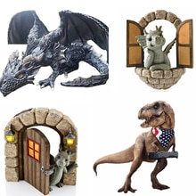 groß Hocken Drachen Skulptur Wasser sprühen Öffnen sterben Tür Fenster Figur Drache Statue Harz Handwerk Harz Ornamente Ich bin Freien Dekor