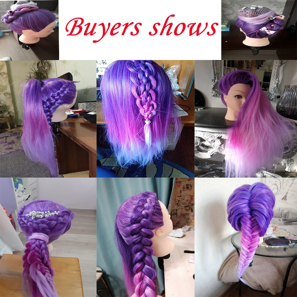 29.5 Inch Dummy Doll Mannequin Manikin Practice Styling Hairdressing Training Head Braiding Hair Head with Clamp