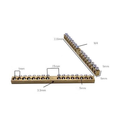 1pcs Copper terminal 6x9 brass zero ground connection row zero ground strip copper strip 8x12: 6x9 16P