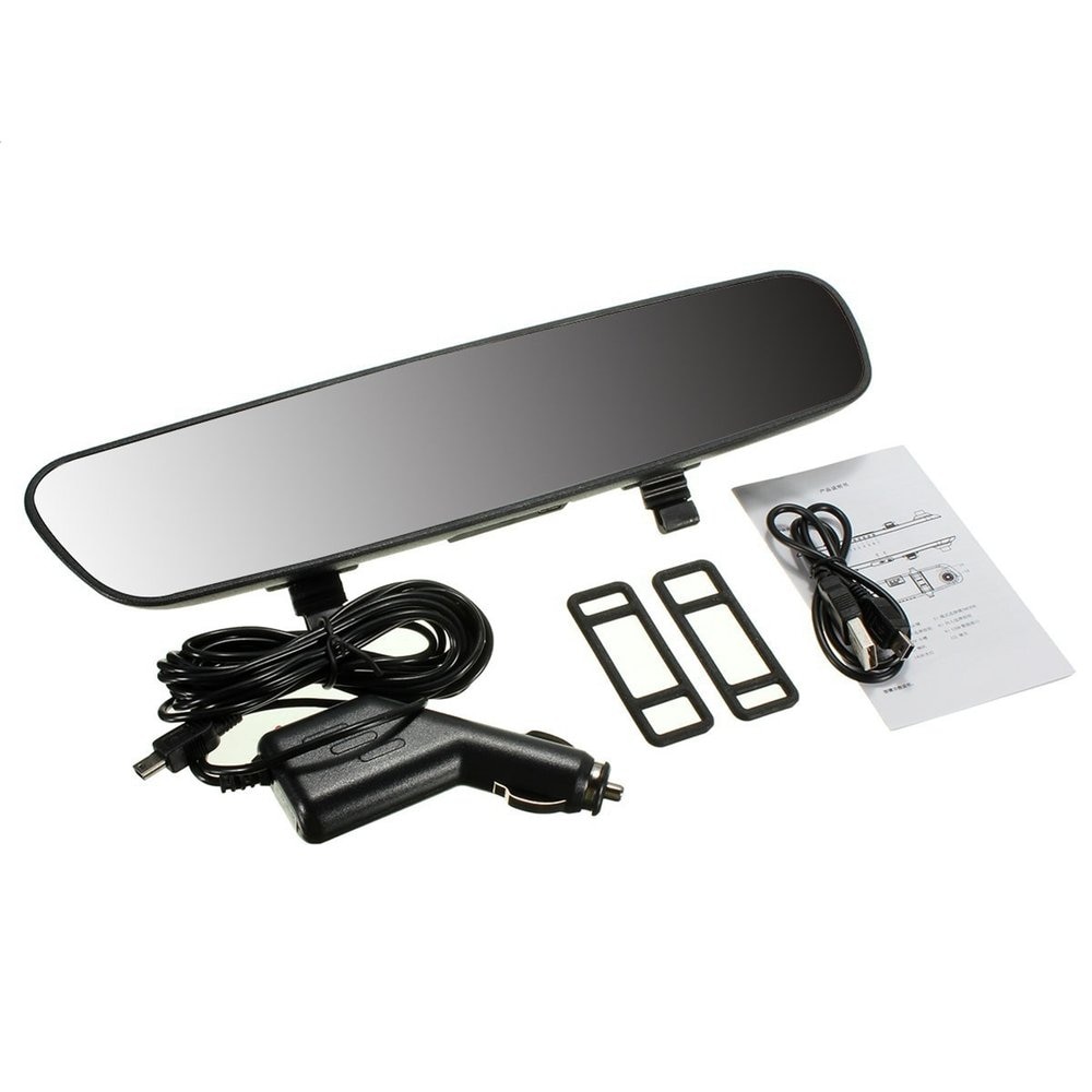 2.7- tum full 1080p lcd bilkamera dash cam videobandspelare backspegel fordon dvr mörkerseende videokamera