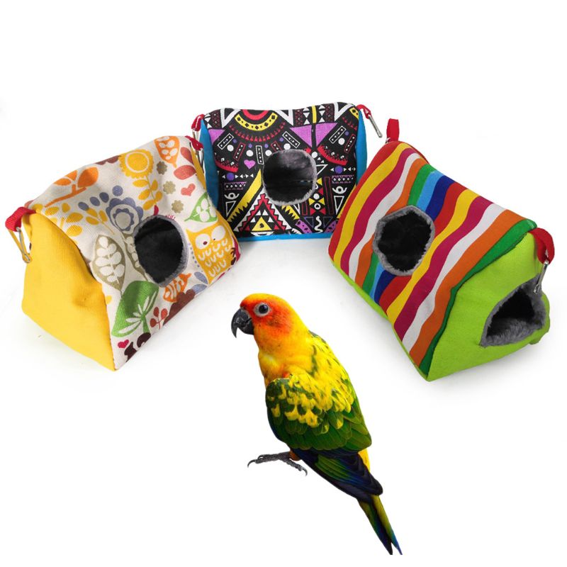 Nid d'oiseau câlin cabane perroquet Habitat grotte hamac suspendu Double trou sommeil lit D7YB