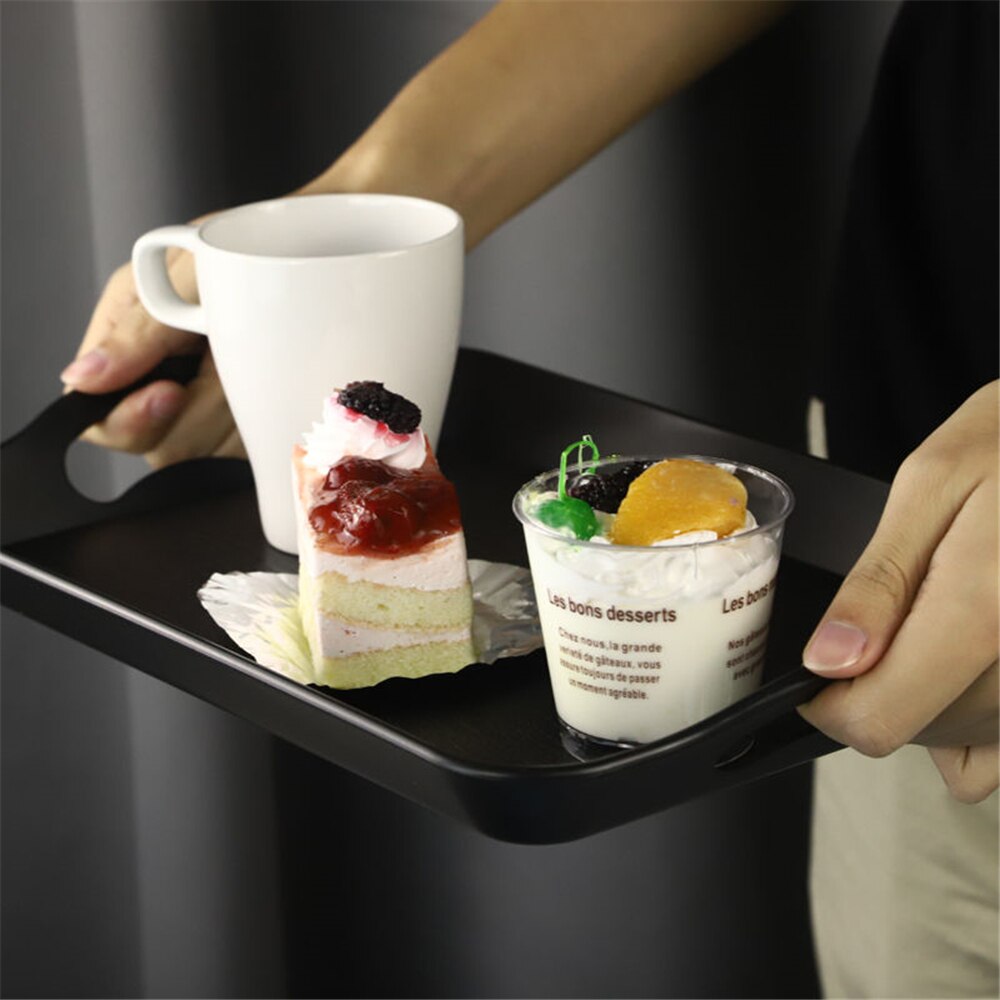 Basket Tray Dish Plastic Storage Baskets with Handles, Office Basket Tray Plate