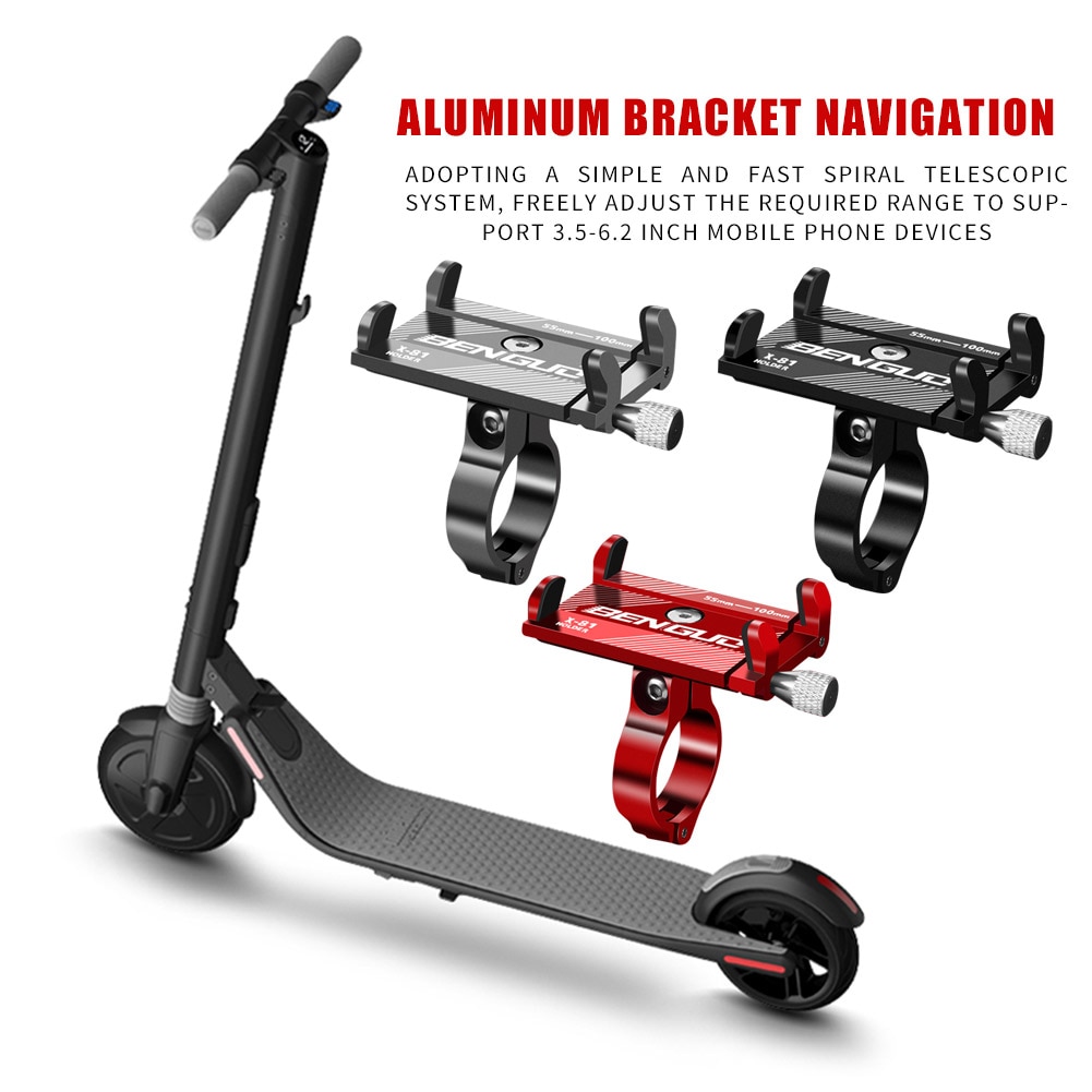 Bike Mobile Phone Holder X-81 Motorcycle Bicycle Handlebar Clip Stand Electric Scooter MTB Mountain Bike GPS Mount Phone Bracket