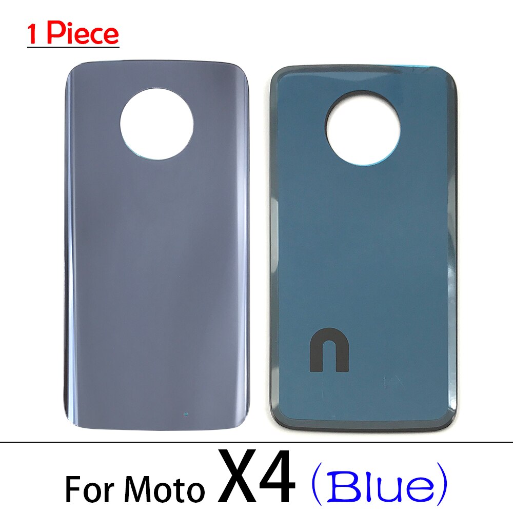 Battery Back Cover Rear Battery Housing with Glue For Motorola Moto G5 G6 E6 Play E7 Plus G8 Power Lite One Vision X4: X4 Blue