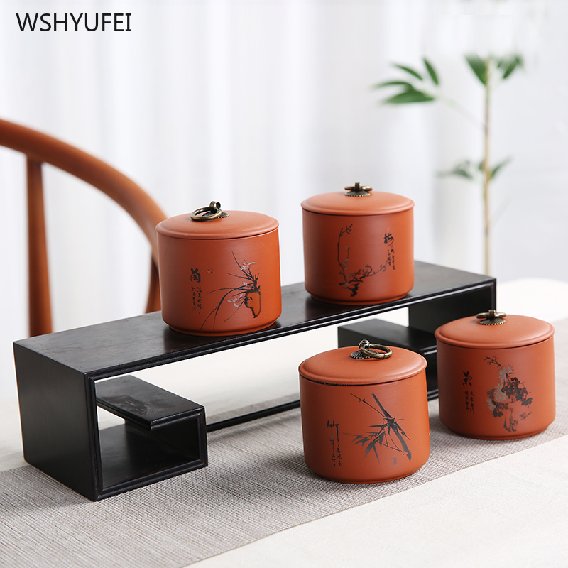 Lila Sand reise tragbare Tee dichtung mit deckel kaffee Bohne süßigkeiten keks sammlung lagerung Panzer küche speicher Lieferungen