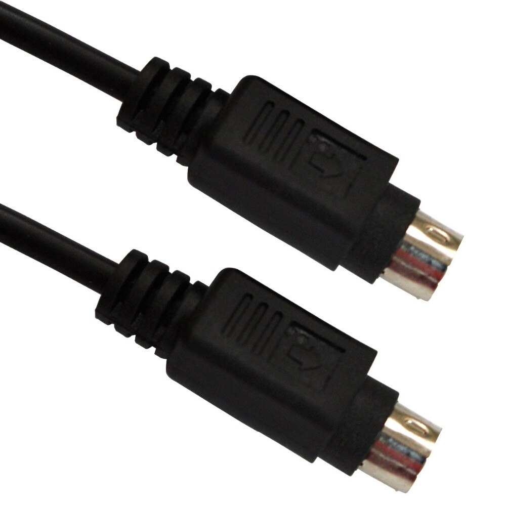 Black 1M S-Video Svideo 4 Pin Male to Male Cord Cable Gold Plated For DVD HDTV