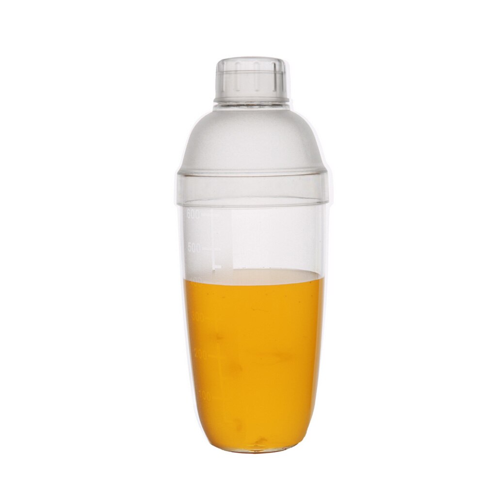 Utomhus plast mjölk te cocktail shaker mixer kopp drink mixer bar bartending verktyg genomskinliga grepp snö kopp