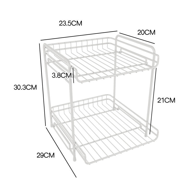 Simple bookshelf small desktop shelf bedroom office desk storage wrought iron table partition window sill cabinet: small white