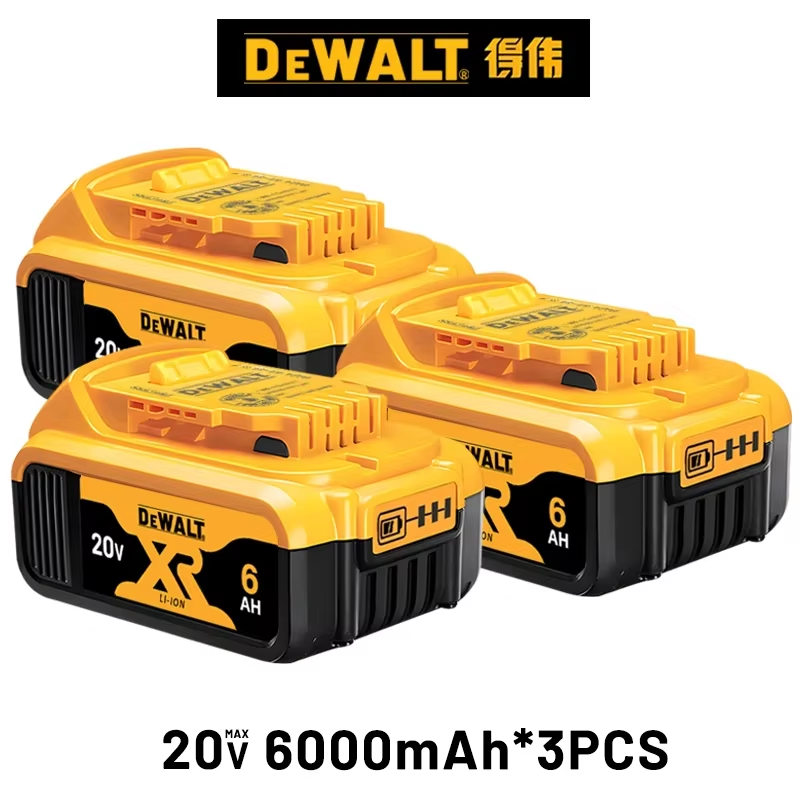 100%  stk . originale dewalt 18v batterier, , 2ah 5ah 6ah genopladelige lithium-ion batterier, dewalt dcb 200 udskiftningsbatteri til elværktøj