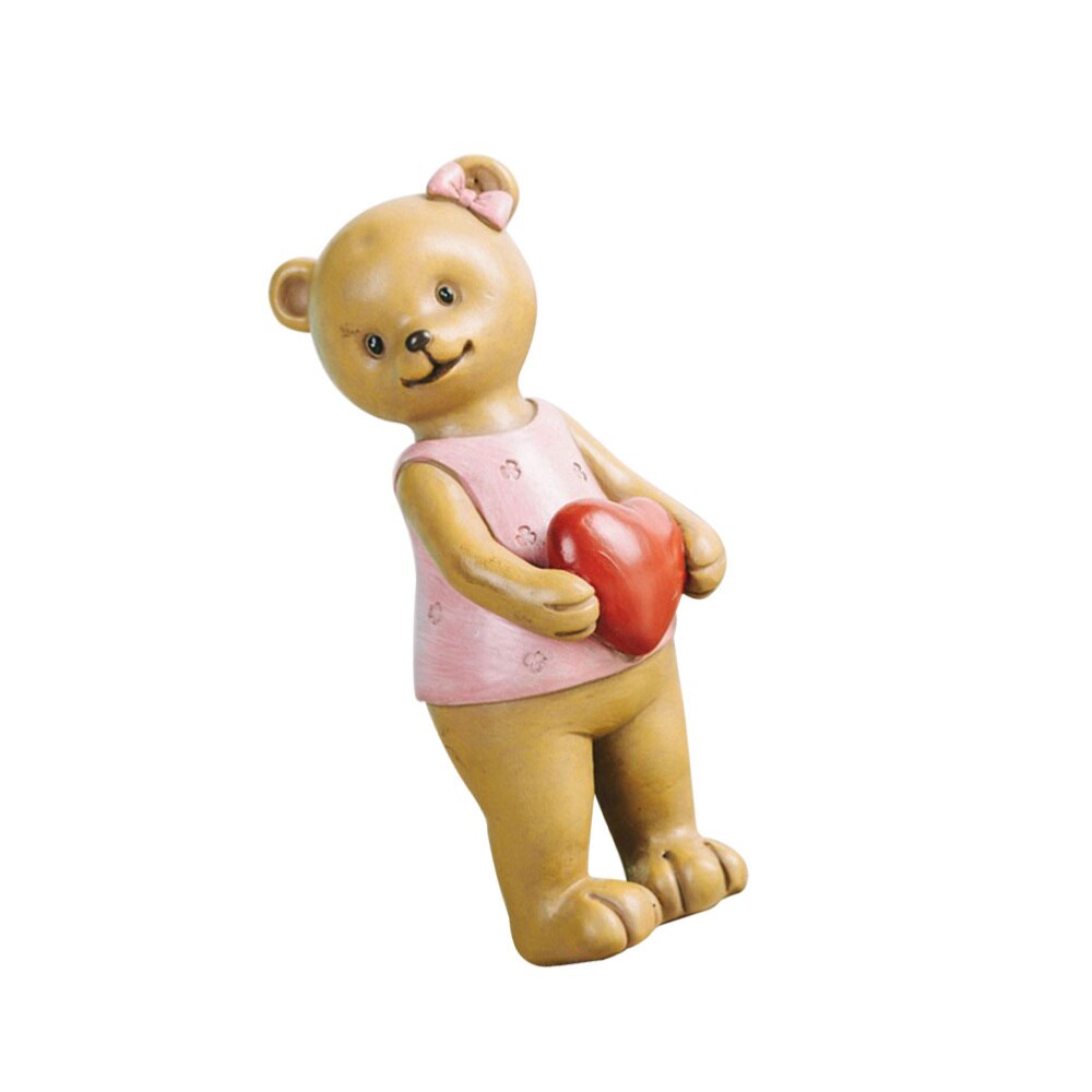 Resin Bear Decoration Retro Realistic Animal Statue Decorative Desktop Centerpiece (Female): Default Title