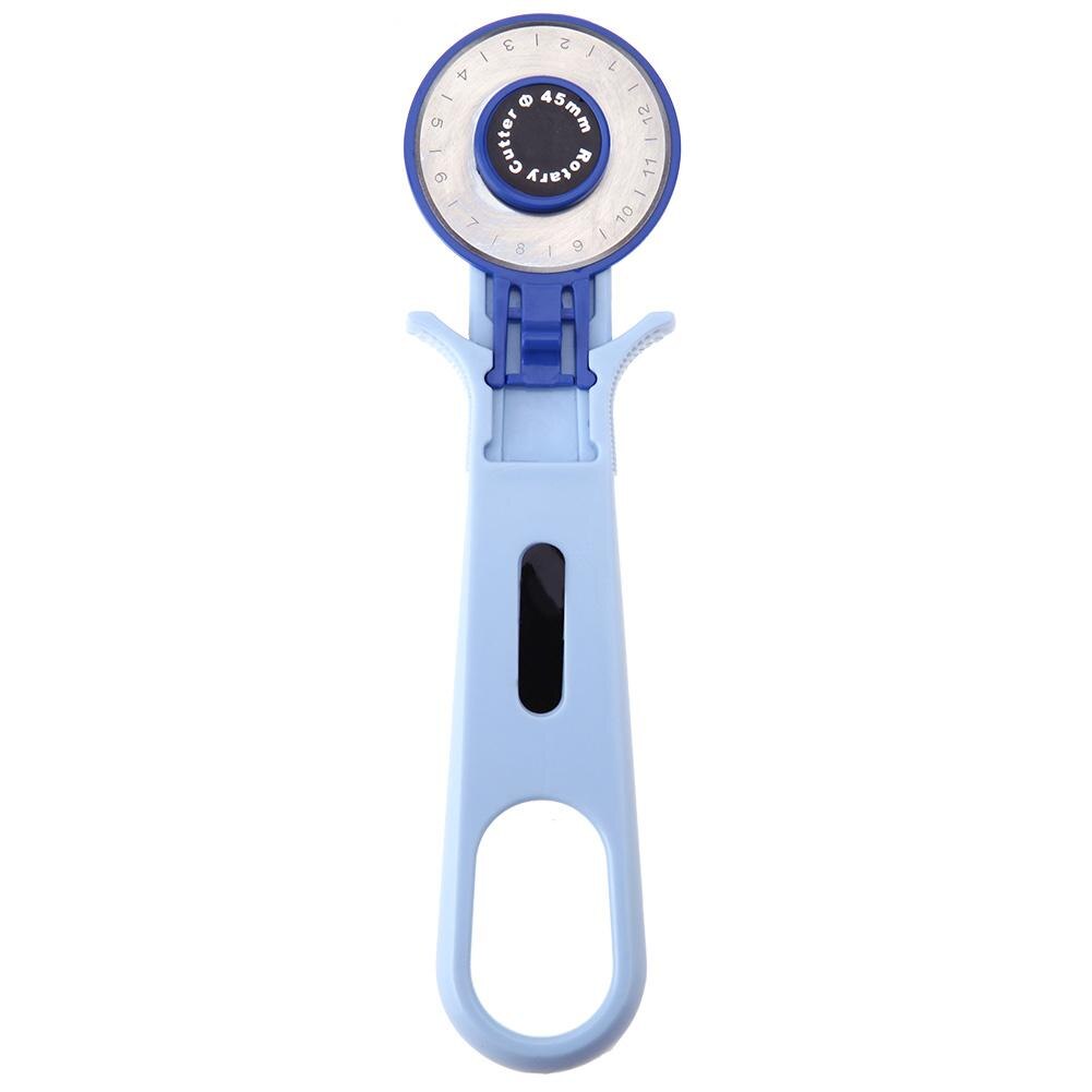 28/45mm nóż obrotowy niejednolita całość kółko rolkowe okrągły nóż tkaniny wycinarka skórzany papier winylu paski przyrządy robić szycia: 45 mm  niebieski biały