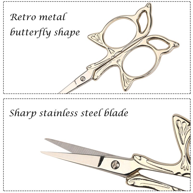Shwakk tesoura de bordar aço inoxidável afiada cegonha tesoura para costura artesanato arte trabalho rosqueamento needlework ferramentas diy