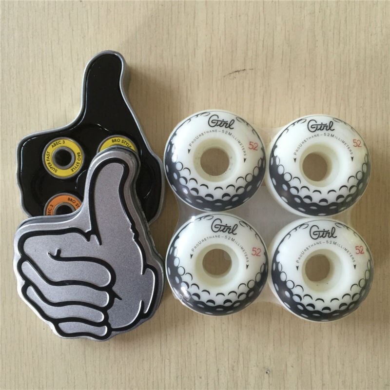 Pro Bro style skateboarding bearing ABEC-3with Multi 51-53MM 100a &101a Skate Wheels for street skateboarding
