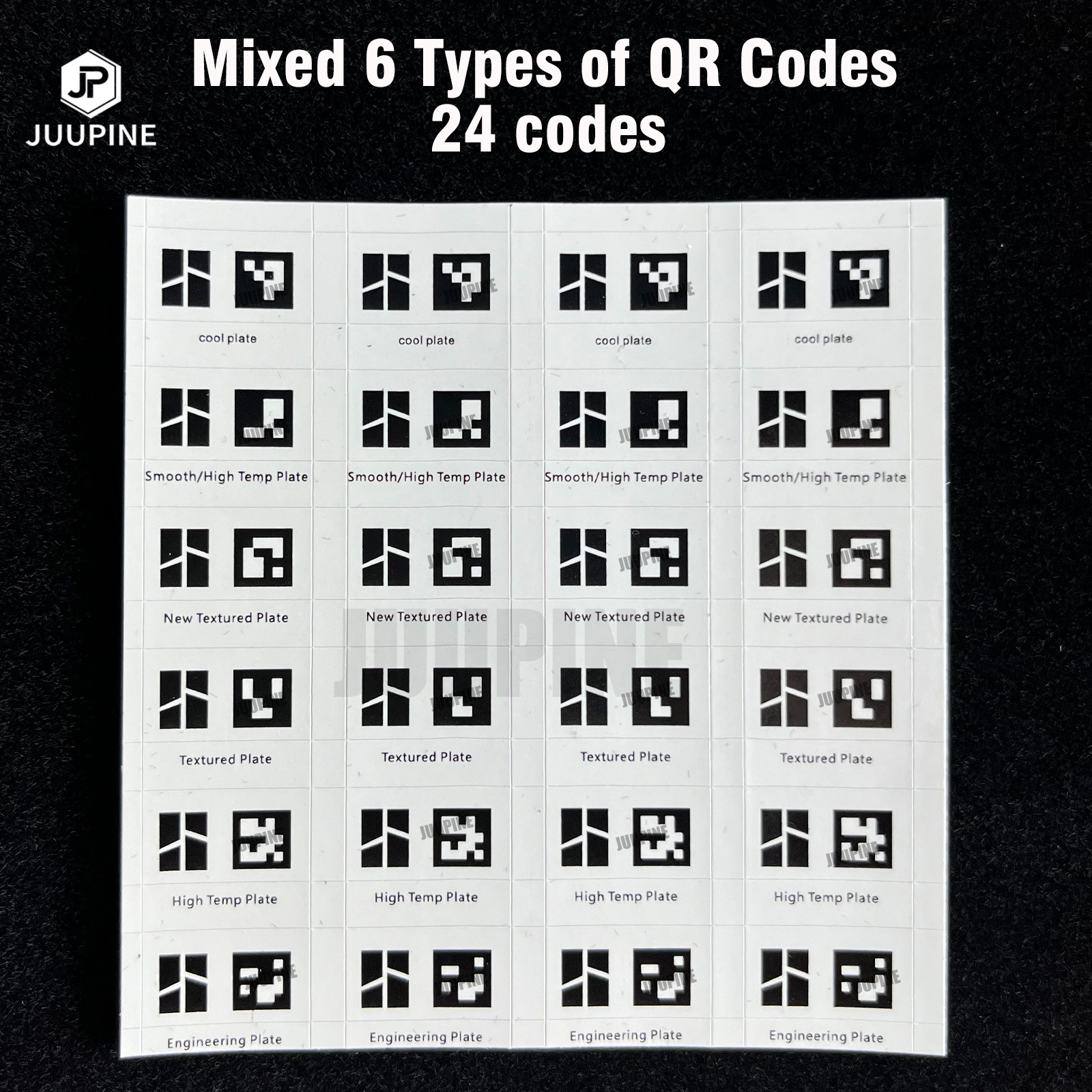 For Bambulab X1 Carbon QR Code For Bambu Lab X 1 Carbon Build Plate QR CODE For Bambulab X1 Sticker Third Party Build Plates: 2.2mm / PURPLE