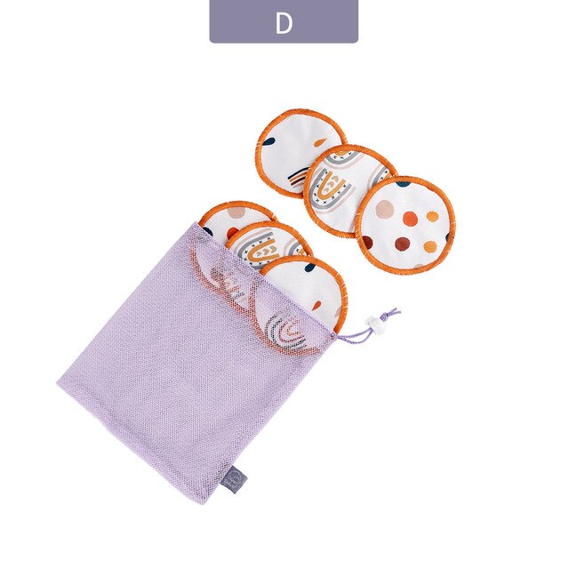 6 Stks/set Mom Herbruikbare Biologische Bamboe Borst Kompres Waterdicht Wasbare Nursing Zoogcompressen Voeden 3 Lagen Dikke Pads: 6Pcs AA213