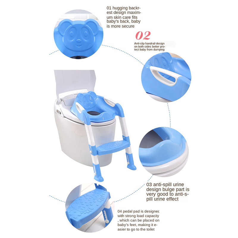 Baby Potty Training Seat Children's Potty Baby Toilet Seat With Adjustable Ladder Infant Toilet Training Folding Seat