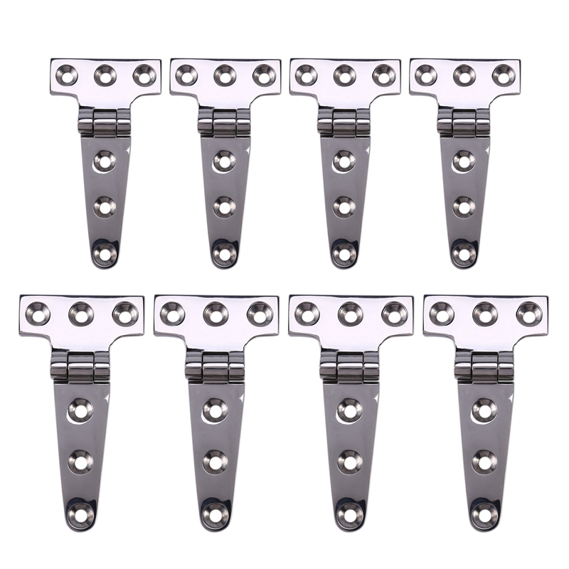 JFBL 4 Pieces Marine Grade 316 Stainless Steel Door Hatch Hinge Boat/Yacht Hardware High Polished Surface