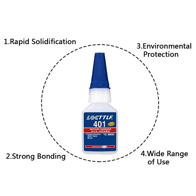 401 Rapid Fix Instant Fast Adhesive Quick Dry Universal Glue 20g Bottle Stronger Super Glue Multi-Purpose Jewelry Stone