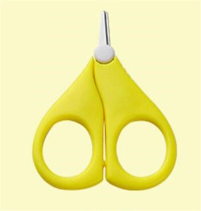 2Pcs/Lot Safety Nail Clippers Scissors Baby Care Cutter For Newborn Baby Daily Nail Shell Shear Manicure Tool Baby Nail Scissors: Yellow