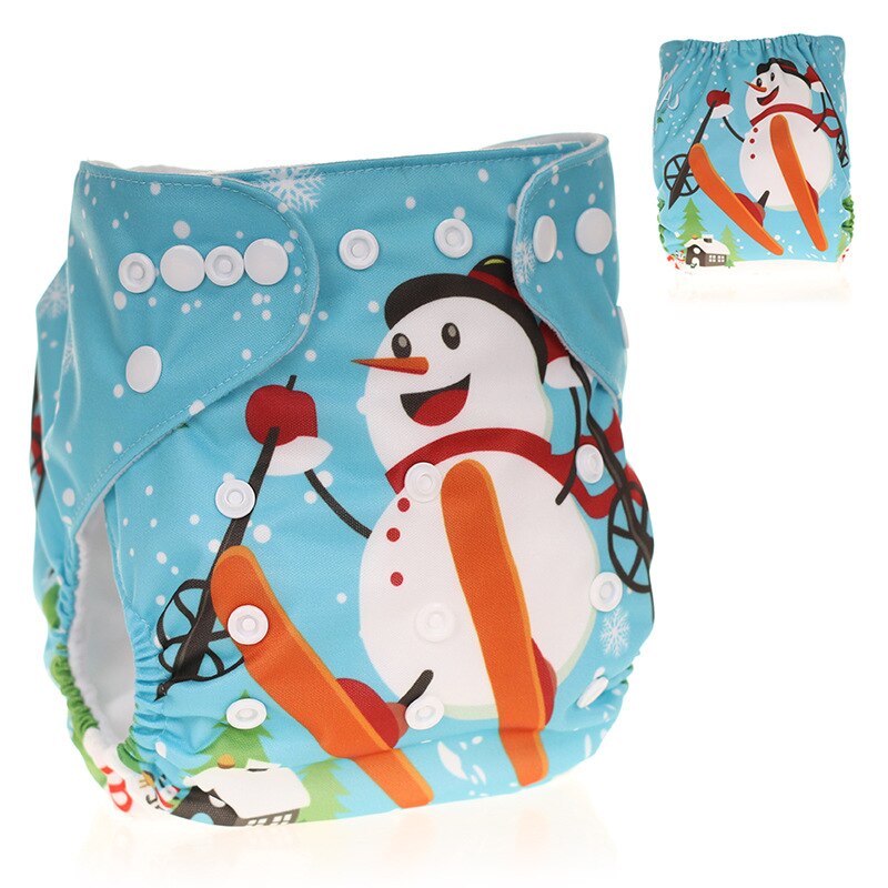 Baby Reusable Diapers Cloth Infant Washable Cartoon Unicorn Animal print Diaper Cover Kids Christmas Halloween Nappies 10pcs/lot