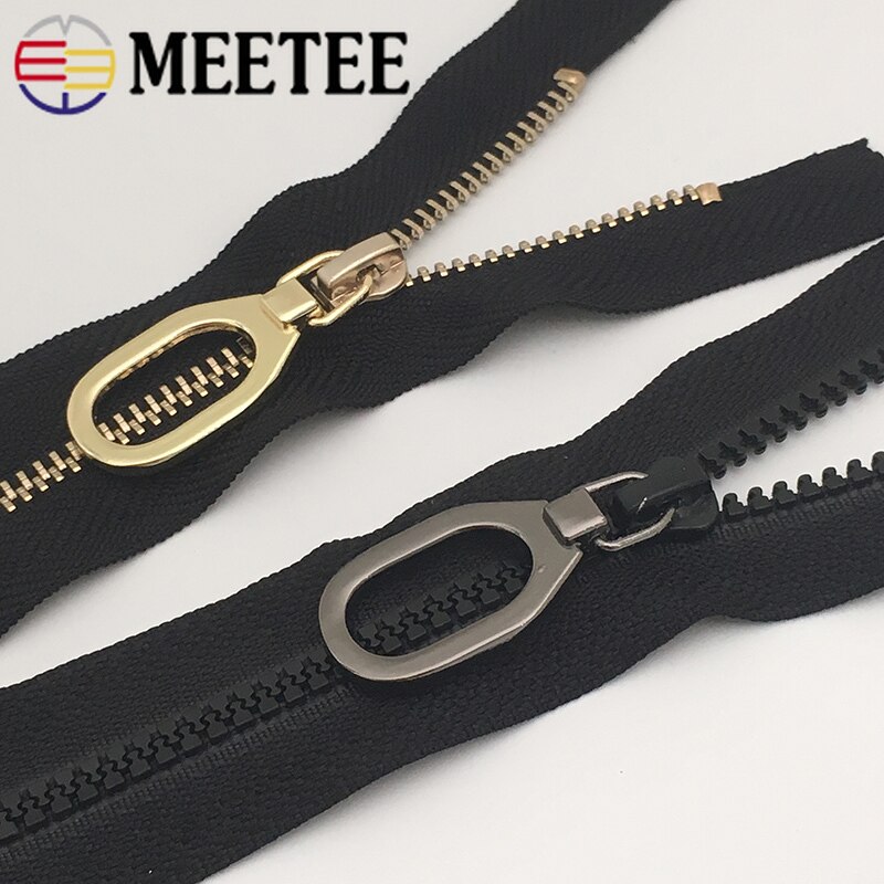 Lote de 10 Uds de cremalleras metálicas respetuosas con el medio ambiente 5 #8 # para chaquetas, zapatos, deslizadores con cremallera, tira de cremallera, lengüeta, kit de reparación instantánea, manualidades DIY