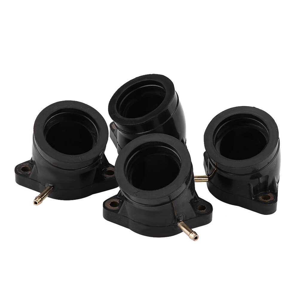 4Pcs Motorcycle Black Plastic Carburetor Manifold Intake Adapter Joint Boot for YAMAHA XJ1100 XS1100 XS1100L